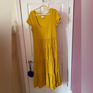 Maeve scoop neck jacquard dress